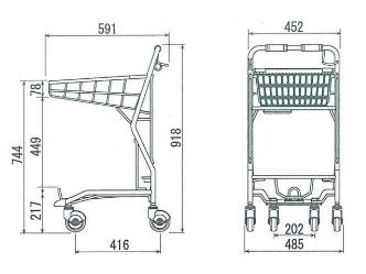 ショッピングカートショッピングカート<AL93-C100>アルミカート│三洋